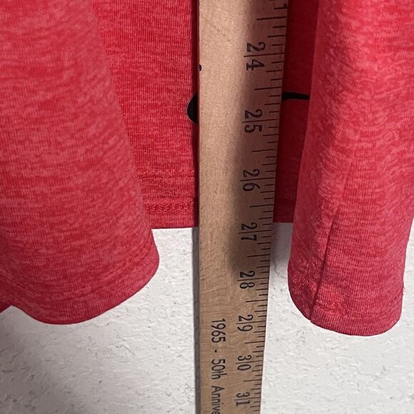 Nike Dri Fit Coral Pink Hooded Athletic Workout Pullover Shirt Women Sz XL - Picture 4 of 8